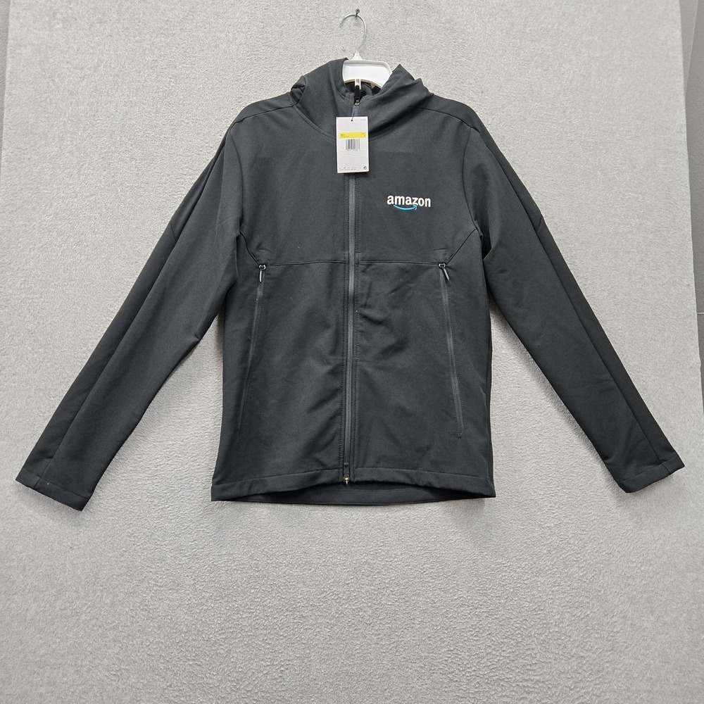Nike Men Activewear Jacket S Black Golf Embroidered Logo Softshell Hooded NWT